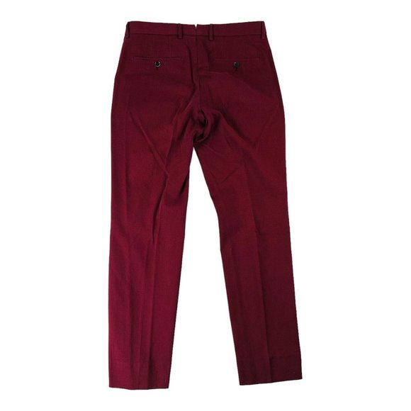 Hugo Boss Red T-Gabin Flat Front Cotton Polyester Pants Mens Size 30X30 - Picture 5 of 5
